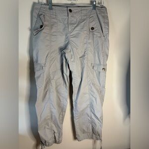 Boston Proper convertible cropped cargo pants women’s size 10 Greige
